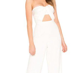 Jay Godfrey RITTER LIGHT IVORY STRAPLESS JUMPSUIT Size 0